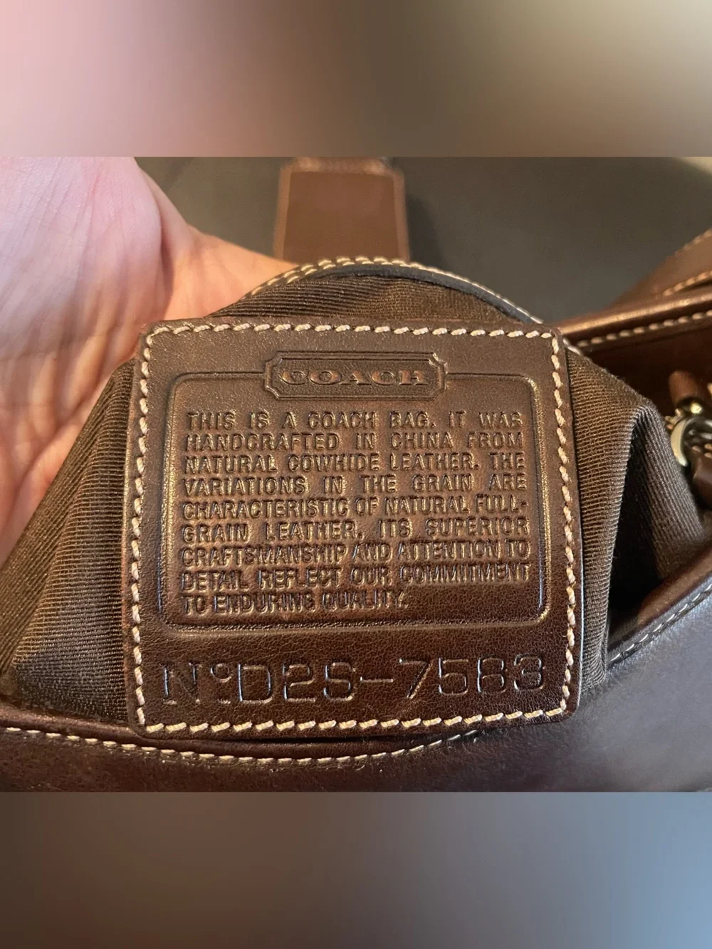 Classic Brown Leather Shoulder Bag with Detachable Wristlet